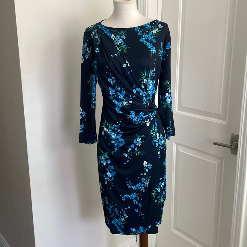 Like new T Tahari floral faux wrap dress
